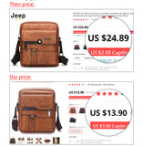 Fashion Men Shoulder Bag for 10.5" ipad Men PU Leather Flaps Men's Crossbody Bags Business Brown Flap Male Solid Messenger Bag