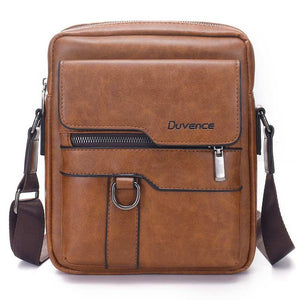 Fashion Men Shoulder Bag for 10.5" ipad Men PU Leather Flaps Men's Crossbody Bags Business Brown Flap Male Solid Messenger Bag