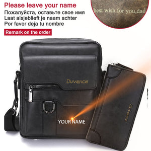 Fashion Men Shoulder Bag for 10.5" ipad Men PU Leather Flaps Men's Crossbody Bags Business Brown Flap Male Solid Messenger Bag