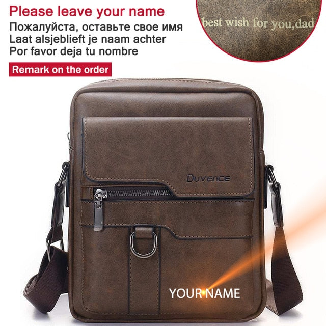 Fashion Men Shoulder Bag for 10.5" ipad Men PU Leather Flaps Men's Crossbody Bags Business Brown Flap Male Solid Messenger Bag