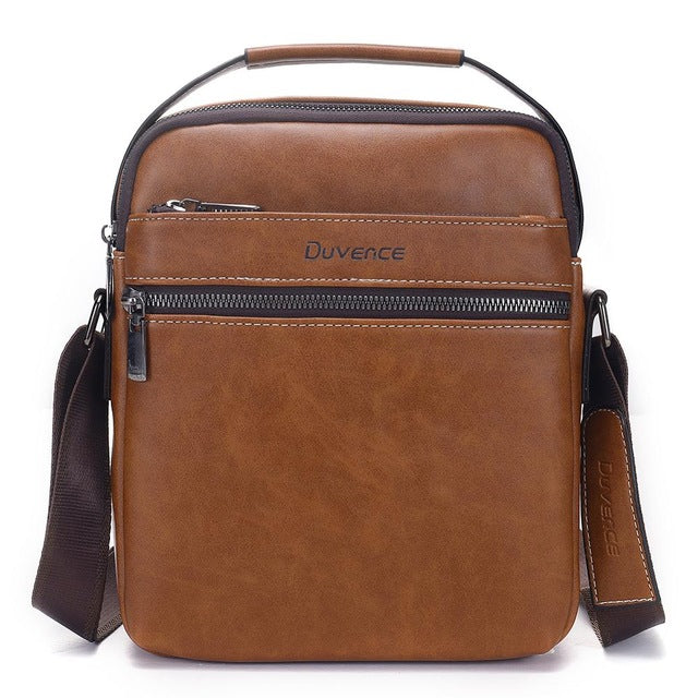 Fashion Men Shoulder Bag for 10.5" ipad Men PU Leather Flaps Men's Crossbody Bags Business Brown Flap Male Solid Messenger Bag