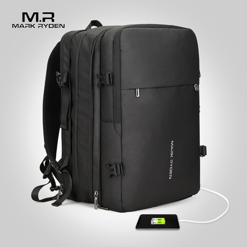 Mark Ryden Man Backpack Fit 17 inch Laptop USB Recharging Multi-layer Space Travel Male Bag Anti-thief Mochila