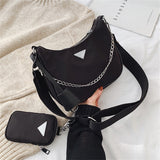 Dumpling Bag Female Crossbody Chain Single Shoulder Crescent Moon Mother and Daughter Bag 2020 New Nylon Armpit Three In One Bag